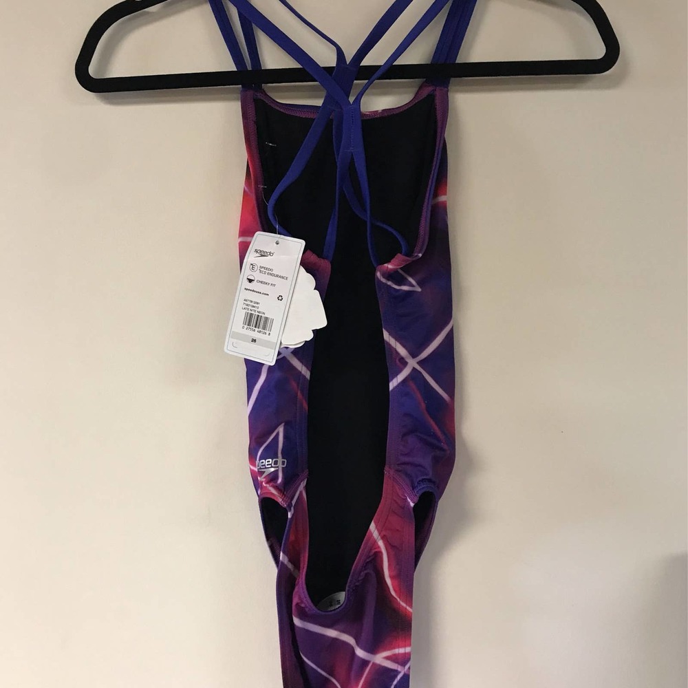 Speedo Women's SIZE 26 Swimsuit One Piece Endurance Fixed Back Double St… - Picture 4 of 5